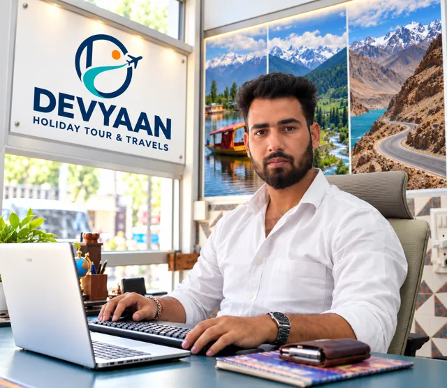 Professional portrait in the Devyaan travel office